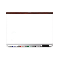 Quartet Prestige 2 DuraMax Magnetic Porcelain Whiteboard, 72 x 48, Mahogany Frame (P557MP2)