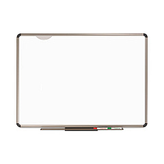 Quartet Euro Frame Premium Porcelain Whiteboard, 72 x 48, Euro Titanium Aluminum Frame (P567T)