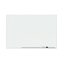 Quartet Element Framed Magnetic Glass Dry-Erase Boards, 50" x 28", Aluminum Frame (G5028E)