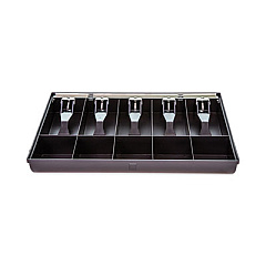 CONTROLTEK Cash Drawer Replacement Tray, Coin/Cash, 10 Compartments, 16 x 11.25 x 2.25, Black (500129)