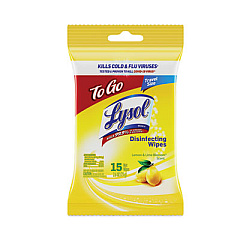 LYSOL Brand Disinfecting Wipes Flatpacks, 6.29 x 7.87, Lemon and Lime Blossom, 15 Wipes/Flat Pack, 48 Flat Packs/Carton (99717CT)