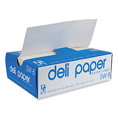 Durable Packaging Interfolded Deli Sheets, 10.75 x 8, Standard Weight,  500 Sheets/Box, 12 Boxes/Carton (SW8)