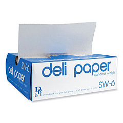 Durable Packaging Interfolded Deli Sheets, 10.75 x 6, Standard Weight, 500 Sheets/Box, 12 Boxes/Carton (SW6)