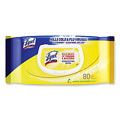 LYSOL Brand Disinfecting Wipes Flatpacks, 6.69 x 7.87, Lemon and Lime Blossom, 80 Wipes/Flat Pack (99716EA)