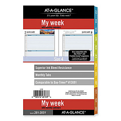 AT-A-GLANCE My Day Daily/Monthly Planner Refill, Desk Size 4, 8.5 x 5.5, Blue/White Sheets, 12-Month (Jan to Dec): 2023 (28122523)