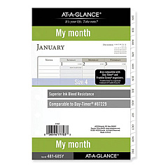 AT-A-GLANCE My Month Loose-Leaf Monthly Planner Refill, Desk Size 4, 8.5 x 5.5, Brown/White Sheets, 12-Month (Jan to Dec): 2023 (481685Y23)