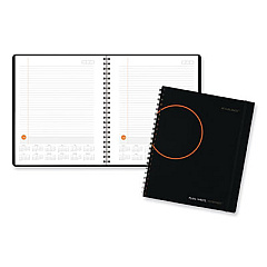 AT-A-GLANCE Plan. Write. Remember. Planning Notebook with Two-Year 2023-24 Reference Calendar, 11 x 8.5, Black/Gold Cover, Undated (7062090523)