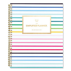 AT-A-GLANCE Simplified Planner by Emily Ley: Weekly/Monthly Book, Happy Stripe, 8.5 x 5.5, Multicolor Cover, 12-Month (Jan to Dec): 2023 (EL9020023)