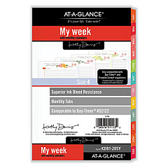 AT-A-GLANCE My Week Weekly/Monthly Planner Refill, Floral Artwork, Desk Size 4, 8.5 x 5.5, Multicolor Sheets, 12-Month (Jan-Dec): 2023 (KD81285Y23)
