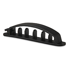 RCA Five Channel Cable Holder, 0.75" x 3.35", Black, 3/Pack (RCCMCLMP3)