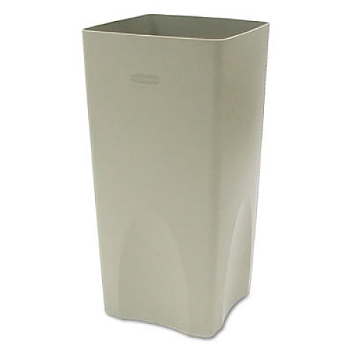 Rubbermaid Commercial Plaza Waste Container Rigid Liner, Square, Plastic, 19 gal, Beige (356300BGCT)