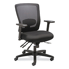 Alera Envy Series Mesh Mid-Back Swivel/Tilt Chair, Supports Up to 250 lb, 16.88" to 21.5" Seat Height, Black (ALENV42B14)