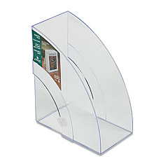 Rubbermaid Optimizers Deluxe Plastic Magazine Rack, 5.25 x 9 x 11.13, Clear (96502ROS)
