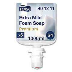 Tork Premium Extra Mild Foam Soap, Unscented, 1 L, 6/Carton (401211)