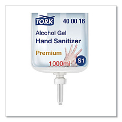 Tork Premium Alcohol Gel Hand Sanitizer, 1 L Bottle, Light Scent, 6/Carton (400016)
