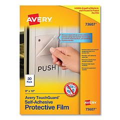 Avery TouchGuard Protective Film Sheet, 9" x 12", Matte Clear, 30/Pack (73607)