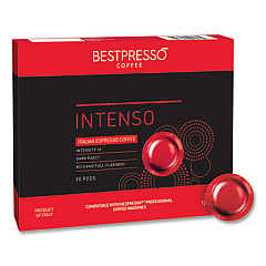 Bestpresso Nespresso Professional Intenso Coffee Pods, Intenso, 0.21 oz, 50/Box (BST18966)