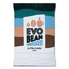 EVO Bean Coffee Ground Fraction Packs, Extra Dark Roast, 2.25 oz, 24/Carton (CDA88044)