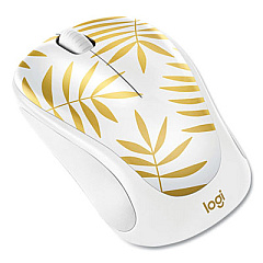 Logitech Design Collection Wireless Optical Mouse, 2.4 GHz Frequency/33 ft Wireless Range, Left/Right Hand Use, Bamboo Dream (910006614)