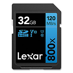 Lexar BLUE Series SDHC Memory Card, UHS-I U1 Class 10, 32 GB (8032GBNNNU)