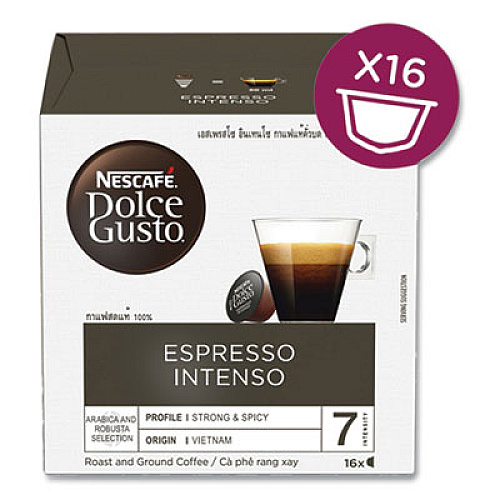 NESCAF Dolce Gusto Espresso Intenso Coffee Capsules, 16/Box (33907)
