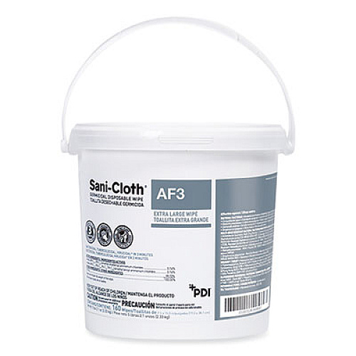 Sani Professional Sani-Cloth AF3 Germicidal Disposable Wipes, Extra-Large, 7.5 x 15, Unscented, White, 160 Wipes/Pail, 2 Pails/Carton (P1450P)