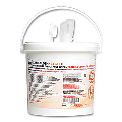 Sani Professional Sani-Cloth Bleach Germicidal Disposable Wipes, 7.5 x 15, Unscented, White, 160/Pail, 2 Pails/Carton (P7007P)