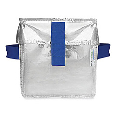 PackIt Fresh Eco Freeze Ice Cream Tote, 8.5 x 8 x 9, Silver/Blue, 6/Carton (IT001)