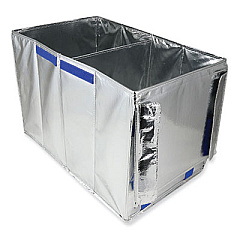 PackIt Fresh Staging Tote, Electroplated Aluminum/Semi-Rigid PE Board, 24 x 14 x 15, Silver, 6/Carton (ST001)