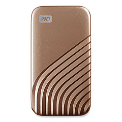 WD MY PASSPORT External Solid State Drive, 2 TB, USB 3.2, Gold (AGF0020BGD)
