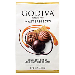 Godiva Masterpieces Chocolate Assortment, Assorted Flavors, 13.25 oz Bag, Delivered in 1-4 Business Days (22001994)