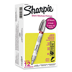 Sharpie Permanent Paint Marker, Medium Bullet Tip, Silver, Dozen (2107617)