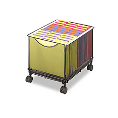 Safco Onyx Mesh Mobile File Cube, 13.5w x 16.75d x 13h, Black (5211BL)