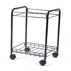 Safco Letter/Legal Desk Side File Cart, 17.25w x 13d x 22h, Black (5224BL)