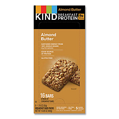KIND Breakfast Protein Bars, Almond Butter, 50 g Box, 8/Pack (25953)