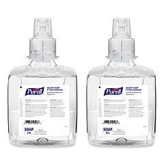 PURELL Food Processing HEALTHY SOAP E1 Foam Handwash, For CS6 Dispensers, Fragrance-Free, 1,200 mL, 2/Carton (658302CT)