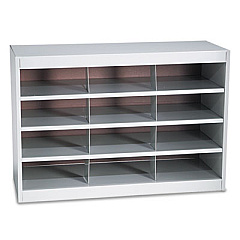 Safco Steel Project Center Organizer, 12 Pockets, 37 1/2 x 15 3/4 x 25 3/4 (9254GR)
