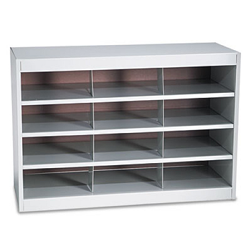 Safco Steel Project Center Organizer, 12 Pockets, 37 1/2 x 15 3/4 x 25 3/4 (9254GR)