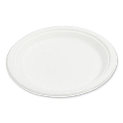 AmerCareRoyal Bagasse PFAS-Free Dinnerware, Plate, 9", White, 500/Carton (PL09BNPFA)