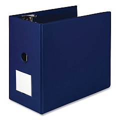 Samsill Clean Touch Locking D-Ring Reference Binder Protected w/Antimicrobial Additive, 3 Rings, 6" Capacity, 11 x 8.5, Blue (16322)
