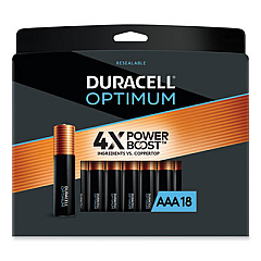 Duracell Optimum Alkaline AAA Batteries, 18/Pack (OPT2400B18PR)