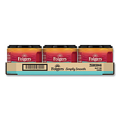 Folgers Coffee, Simply Smooth, 31.1 oz Canister, 6/Carton (20513CT)