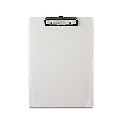 Saunders Recycled Plastic Clipboard, 0.5" Clip Capacity, Holds 8.5 x 11 Sheets, Pearl (00442)