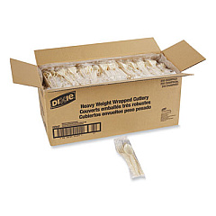 Dixie Heavyweight Polystyrene Cutlery, Fork/Knife/Spoon, Champagne, 250/Carton (CH16C7)