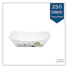 Dixie Kant Leek Polycoated Paper Food Tray, 0.5 lb Capacity, 5.3 x 3.75 x 1.4, Pathways, 1,000/Carton (KL50PATH)