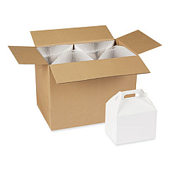 Dixie Take-Out Barn One-Piece Paperboard Food Box, 8.63 x 6 x 6.5, White, 200/Carton (10PLN)
