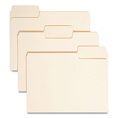 Smead Erasable SuperTab File Folders, 1/3-Cut Tabs: Assorted, Letter Size, 0.75" Expansion, Manila, 24/Pack (10380)