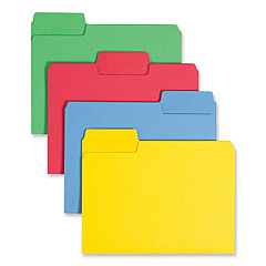 Smead Erasable SuperTab File Folders, 1/3-Cut Tabs: Assorted, Letter Size, 0.75" Expansion, Assorted Colors, 24/Pack (10480)