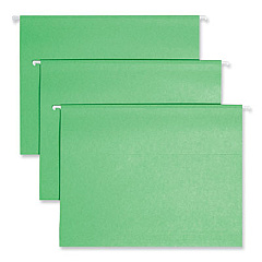 Smead TUFF Hanging Folders with Easy Slide Tab, Letter Size, 1/3-Cut Tabs, Green, 18/Box (64042)