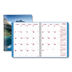 Brownline Mountains 14-Month Planner, Mountains Photography, 11 x 8.5, Blue/Green Cover, 14-Month (Dec to Jan): 2022 to 2024 (CB1262G04)